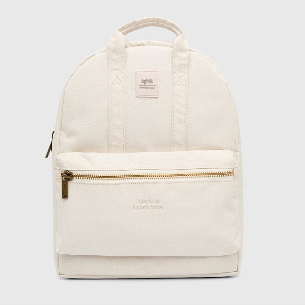 Lefrik Gold Classic Unisex Backpack NWOT Ecru